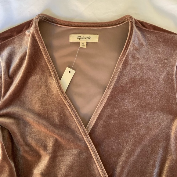 Madewell Velvet Wrap Top - Picture 3 of 4